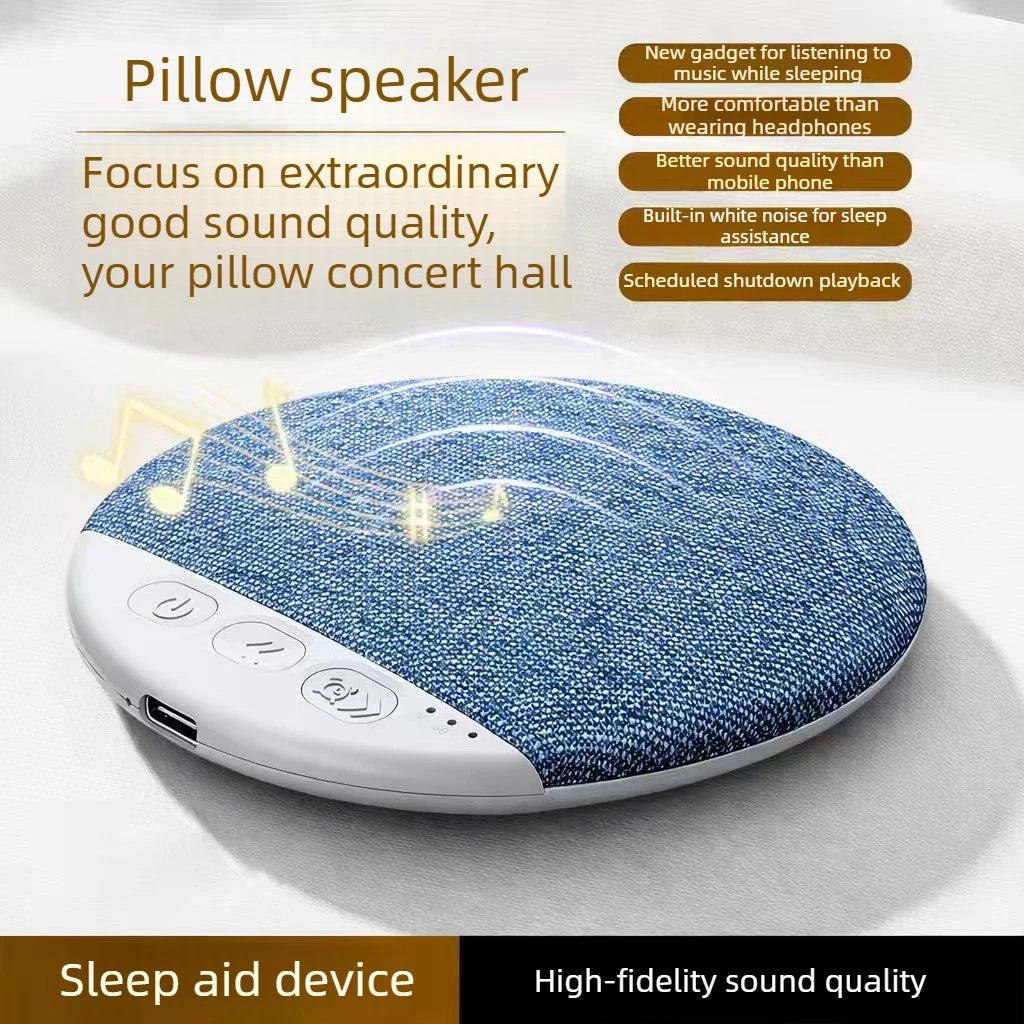 Mini Wireless Bluetooth Noise Sleep Speaker Under Pillow High Tech Sound Disc Portable Rechargeable Gift for Insomnia Relaxation