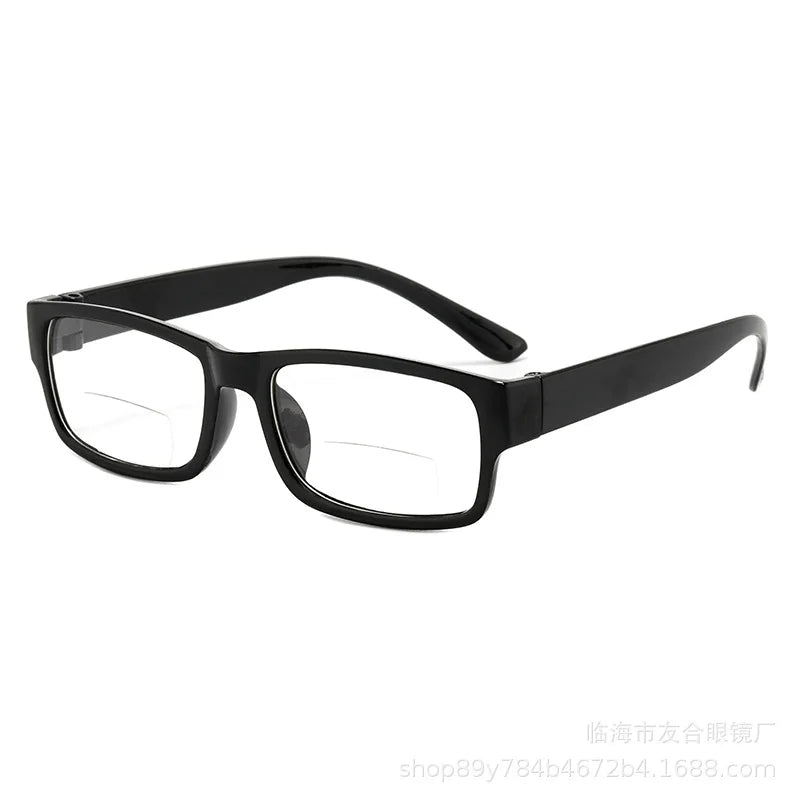 Progressive Multifocal Reading Glasses Black Frame Classic Men Smart Adjustment Focus Reading Glasses Far & Near Reading Glasses