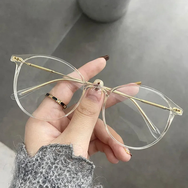 Luxury Brand Myopia Glasses Anti-Blue Light Computer Eyeglasses Women Fashion Prescription Near Sight Glasses Diopter 0 To -4.0