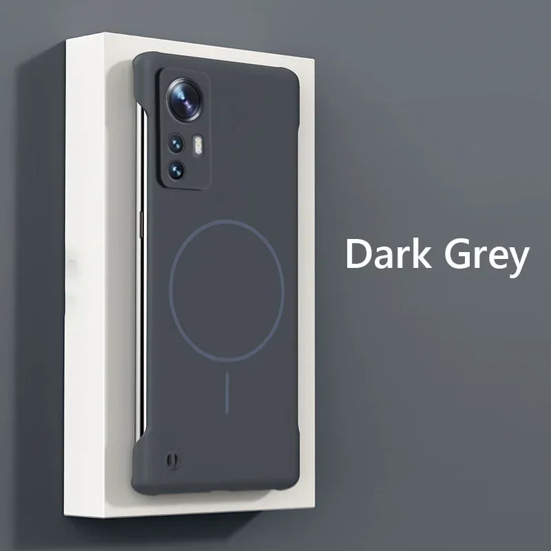 For Xiaomi 12  Frameless Magnetic Wireless Charging Phone Case For Xiaomi 12 Pro 12X Xiaomi12Pro 5G Slim Hard Back Cover