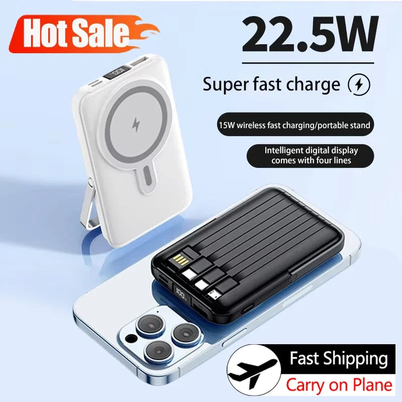 OnePlus Power Bank 200000mAh Portable Auxiliary Spare External Magnetic Battery Pack Wireless Charger For iPhone Xiaomi