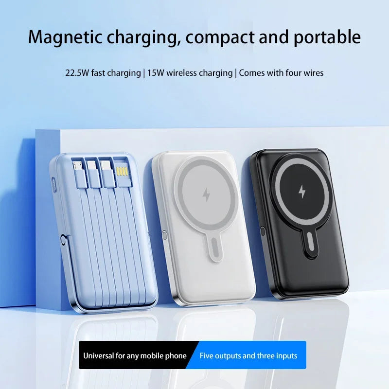 OnePlus Power Bank 200000mAh Portable Auxiliary Spare External Magnetic Battery Pack Wireless Charger For iPhone Xiaomi