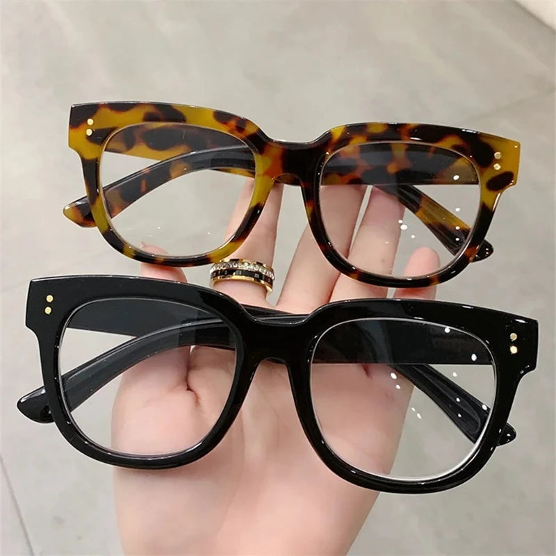 Anti-blue light square reading glasses, reading glasses for men and women, prescription reading glasses