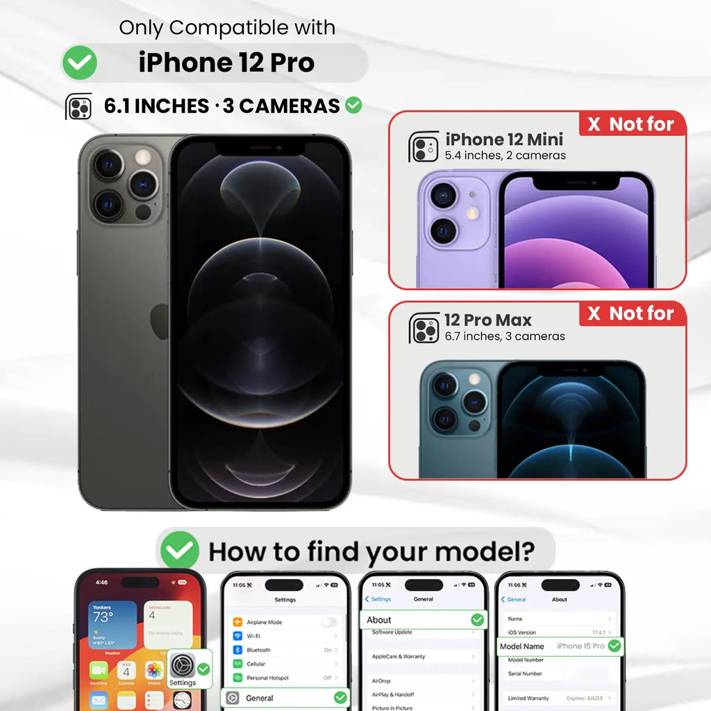 Entronix Clear Screen Protector Compatible with iPhone 12 Pro - 2-Piece Combo