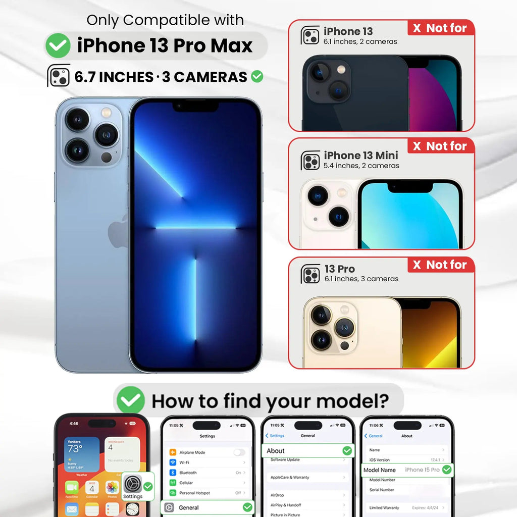Entronix Clear Screen Protector Compatible with iPhone 13 Pro Max - 2-Piece Combo
