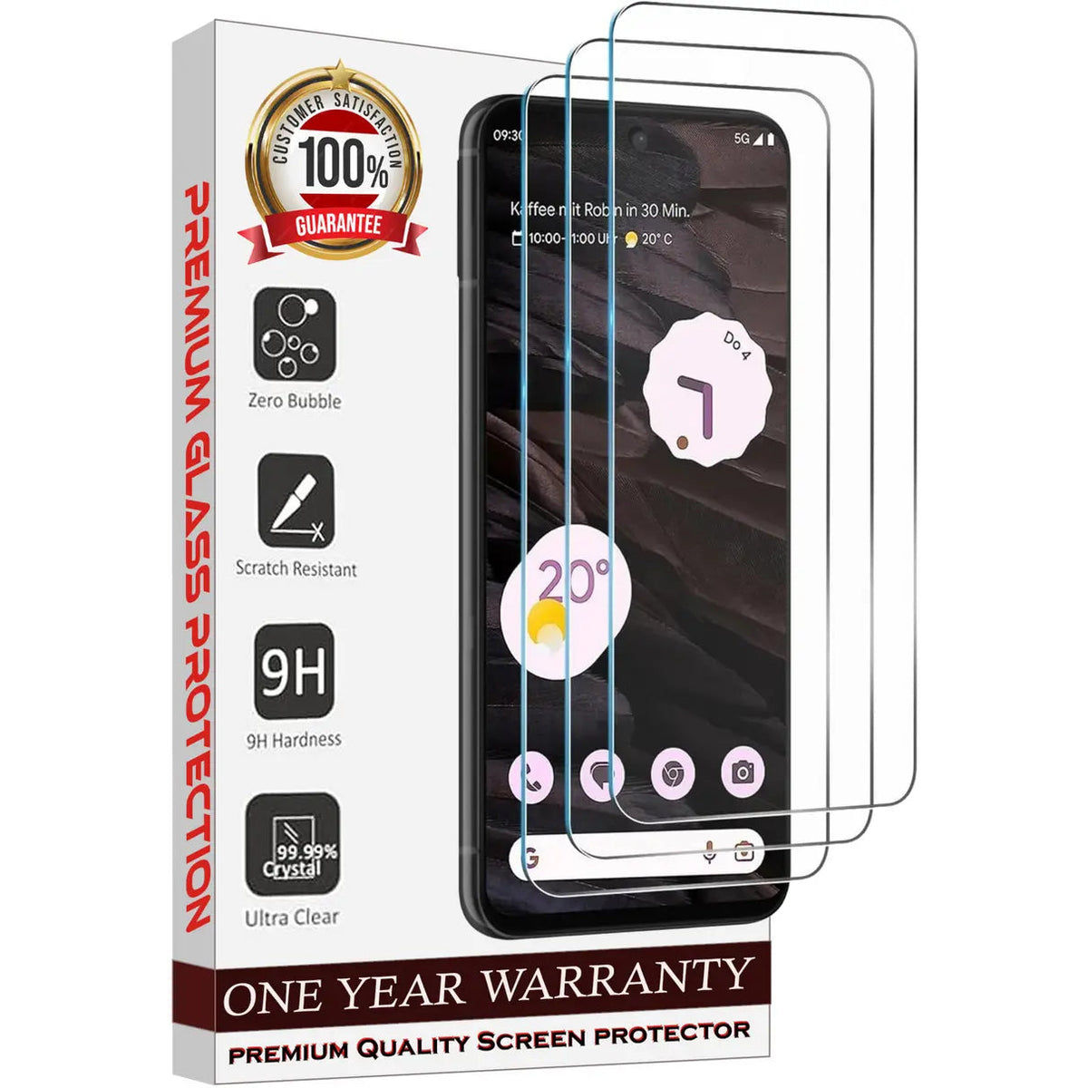 Entronix Clear Screen Protector Compatible with Galaxy A21 - 3-Piece Combo